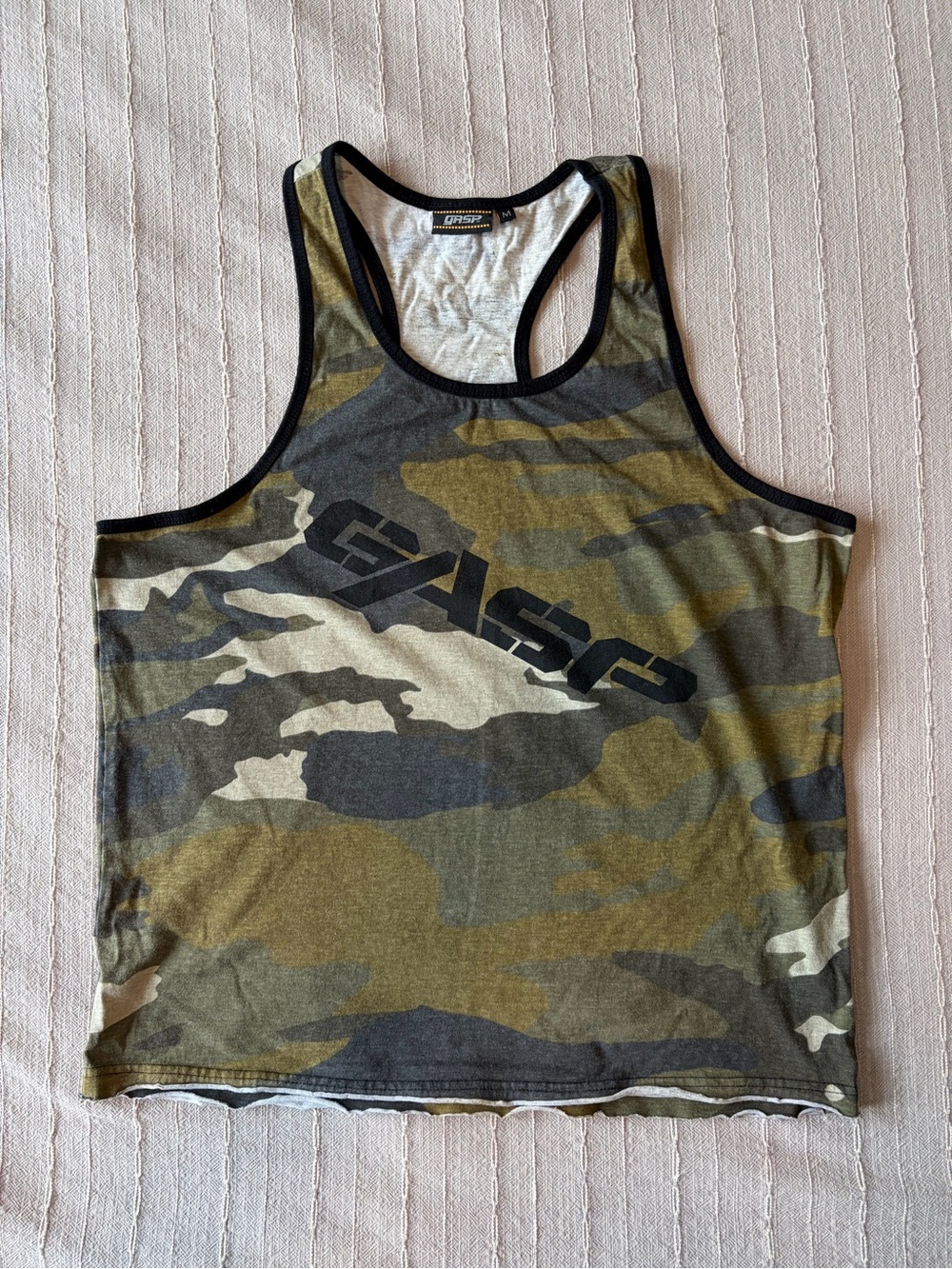 GASP Vintage T-back camo tank